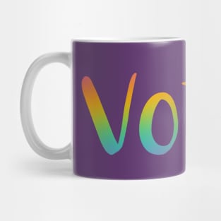 "Vote." (Rainbow Gradient) Mug